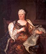 Hyacinthe Rigaud Portrait of Elisabeth Charlotte of the Palatinate (1652-1722), Duchess of Orleans oil on canvas